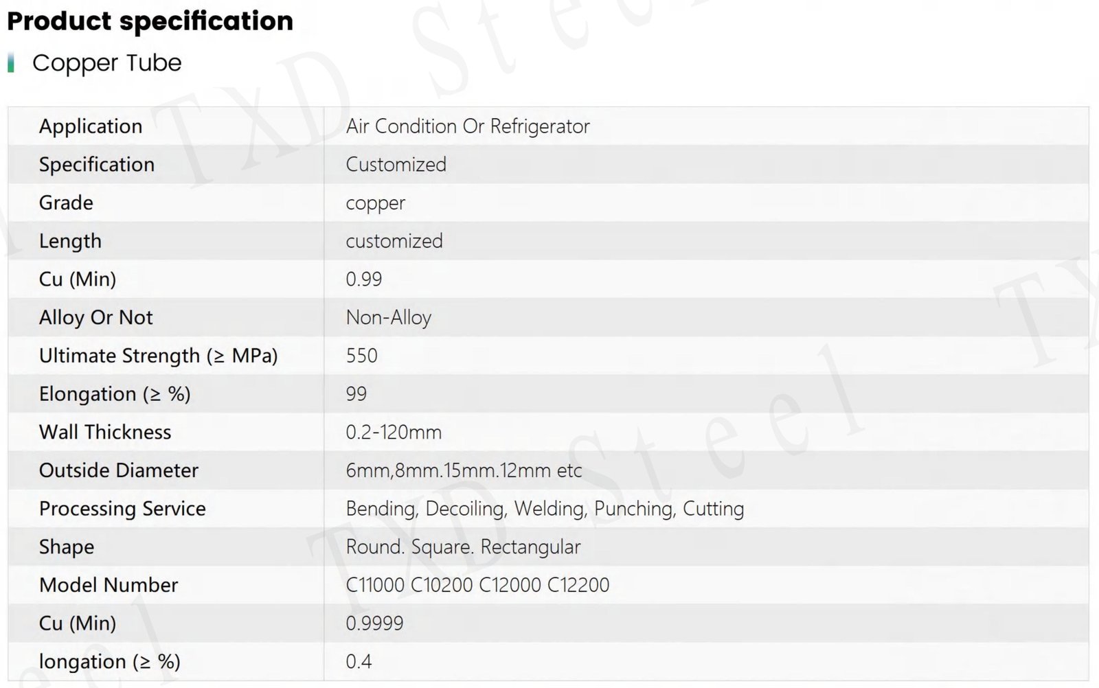 Product Specification