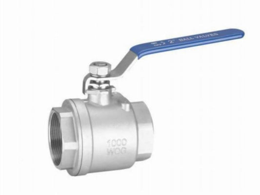 TWO PIECE STAINLESS STEEL INTERNAL THREAD BALL VALVE
