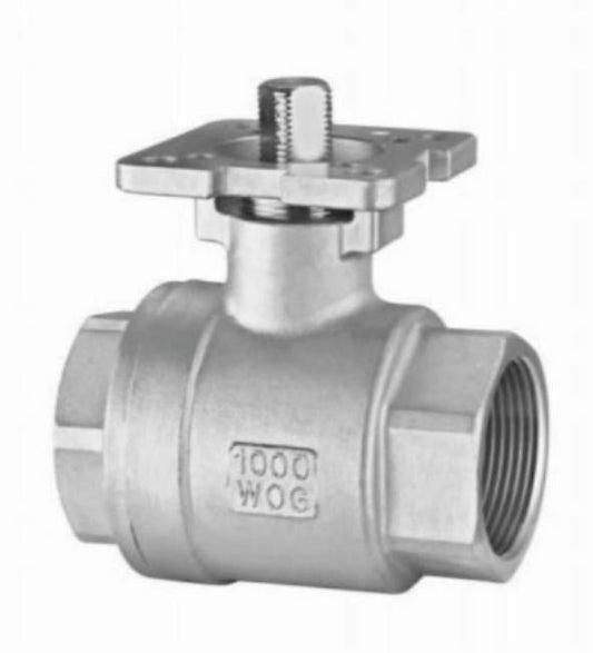 TWO PIECE HIGH PLATFORM FEMALE THREAD BALL VALVE
