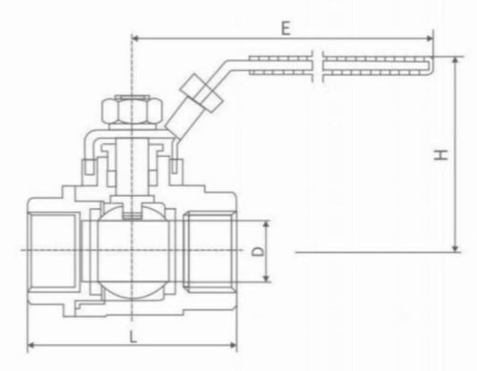 TWO PIECE INTERNAL THREAD BALL VALVE (HEAVY)