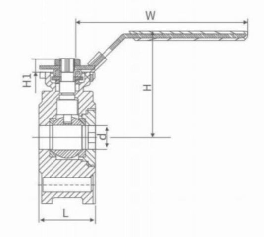ONE PIECE THIN HIGH PLATFORM FLANGE BALL VALVE